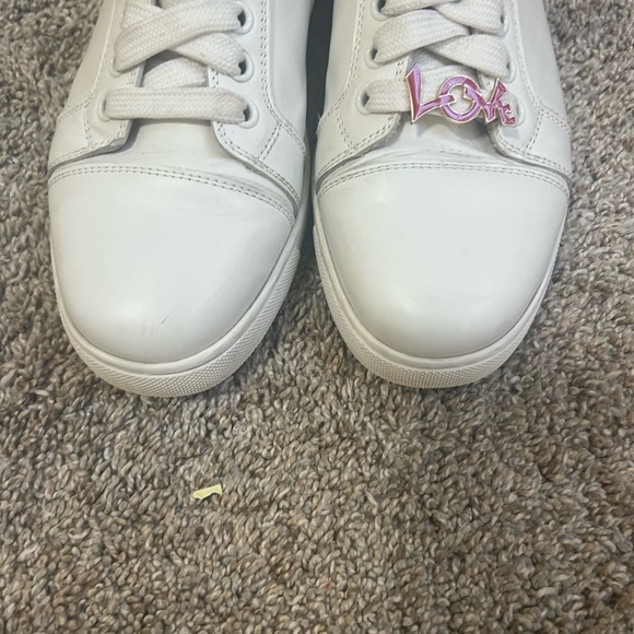 Beautiful White all leather Christian Louboutin sneakers - Picture 5 of 10